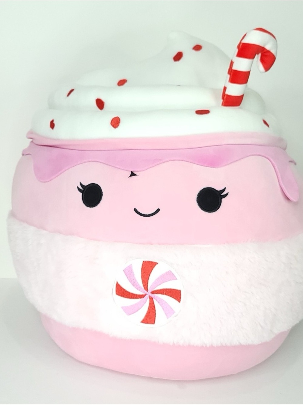 Squishmallows Ethel Candy Cane Peppermint Latte Christmas Plush Stuffie NEW